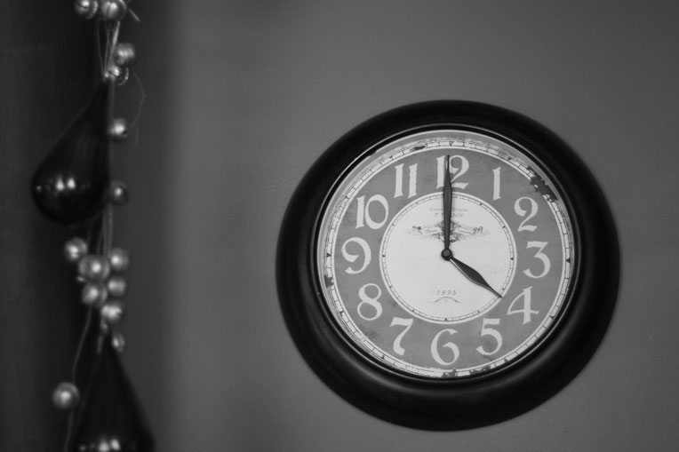 A clock on the wall